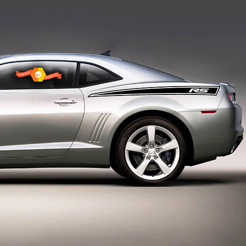 RS Outline Stripes Bedside Vinyl Decal Sticker for Chevrolet Camaro 2010-2013