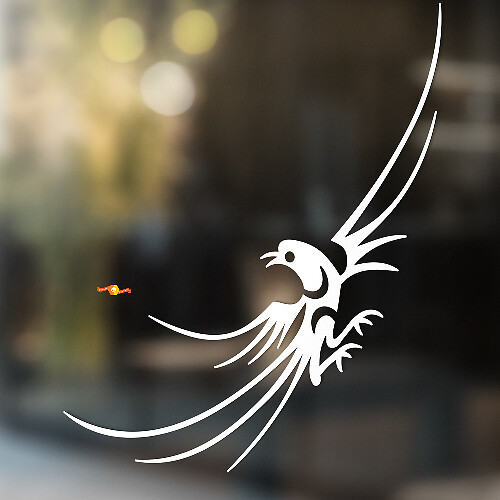 Flying Bird Tribal Style Universal Vinyl Decal Sticker_1