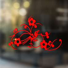 Bird and Flowers Universal Vinyl Decal Sticker_3