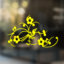 Bird and Flowers Universal Vinyl Decal Sticker_4