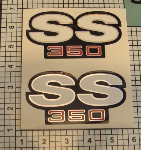 SS Stickers Decals 350 Camaro Chrome Red Black White Fender NICE
