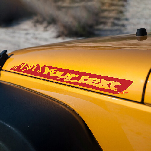 Індивідуальна вінілова наклейка на капот з боковим малюнком гір для Jeep Wrangler JK Renegade