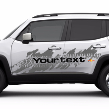 Jeep Renegade Side Splash Tire Tracks Logo Graphic Vinyl Decal Sticker 2 colors 2
