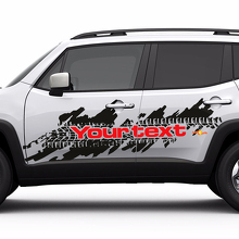 Jeep Renegade Side Splash Tire Tracks Logo Graphic Vinyl Decal Sticker 2 colors 3
