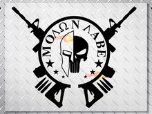 Spartan Helmet or PUNISHER MOLON LABE gun cross hood side vinyl decal sticker wrangler jeep 2