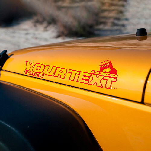 Custom Text & Logo Hood Vinyl Decal Sticker for Jeep Wrangler