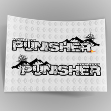 Pair Punisher with Compass Bonnet Vinyl Stickers Decals for Jeep Wrangler TJ JK YJ 4