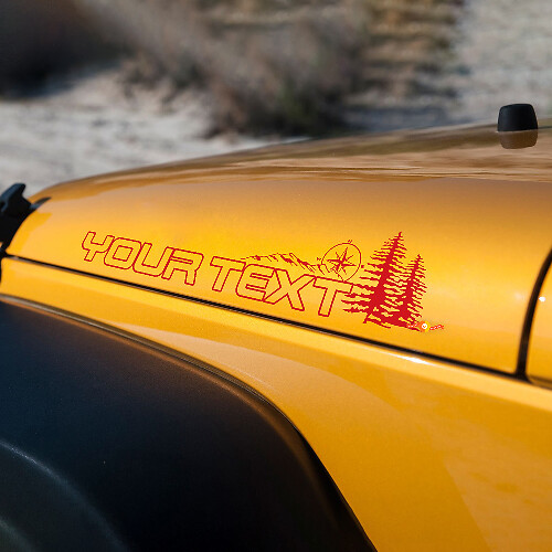 Pair Jeep Wrangler Renegade Off Road Vinyl Hood Stickers Decals
