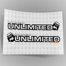 Custom text Unlimited Jeep Off Road Bonnet Vinyl Stickers Decal Graphic 2 for Jeep Wrangler Unlimited 4