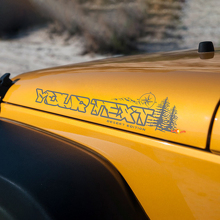 Custom Text Compass Forest Bonnet Vinyl Stickers Decals for Jeep Wrangler Unlimited 2