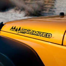 Custom Forest Style Hood Vinyl Decals for Jeep Wrangler Unlimited_3