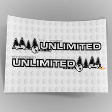 Custom text Unlimited Forest Off Road Hood Vinyl Stickers Decal Graphic 2 for Jeep Wrangler Unlimited 4