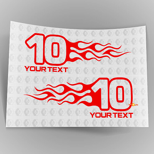 Mopar Dodge Chrysler Jeep Flame Style Logo Right & Left car decal stickers