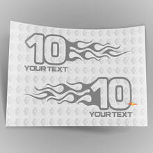 Mopar Dodge Chrysler Jeep Flame Style Logo Right & Left car decal stickers 2