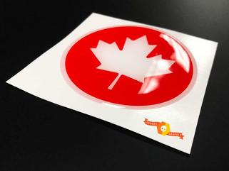 Canada flag Domed Badge Emblem Resin Decal Sticker
