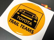 TRD Toyota FJ Cruiser Trail Teams Domed Badge Emblem Resin Decal Sticker 2