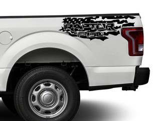 Ford Raptor F150 F 150 US flag distressed grunge 4X4 bed side Graphic decals stickers