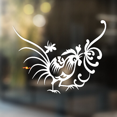 Rooster Tribal Style Universal Vinyl Decal Sticker