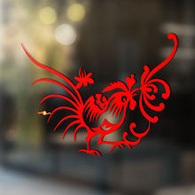 Rooster Tribal Style Universal Vinyl Decal Sticker_2