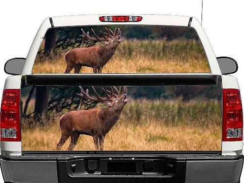 Deer Wildlife Nature Rear Window or Tailgate Vinyl Decal for Pick-up Trucks SUVs 