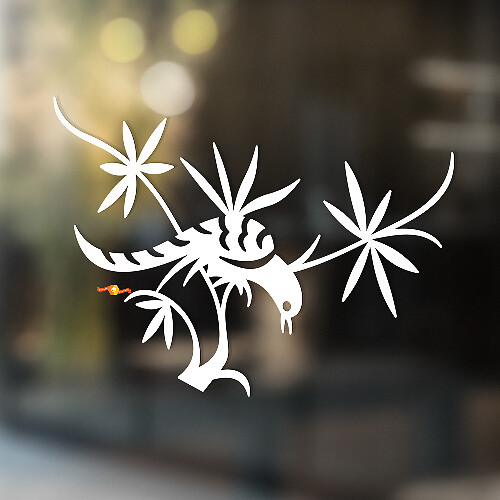 Parrot on Branch Universal Vinyl Decal Sticker