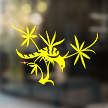 Parrot on Branch Universal Vinyl Decal Sticker_4