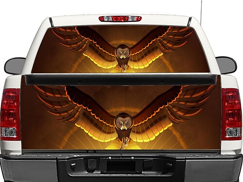 Hunting Owl Rear Window or Tailgate Vinyl Decal for Pick-up Trucks SUVs