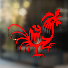 Rooster Art Tribal Style Universal Vinyl Decal Sticker_2