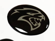 Start Engine Button Hellcat-Style Domed Resin Decal for Dodge Charger_2