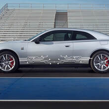 Side rocker panel decal stripes for Dodge Charger Electric 3
 2