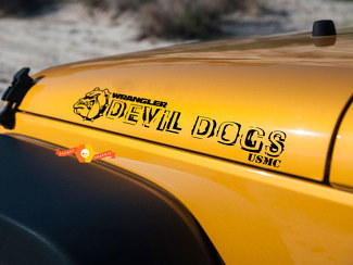 DEVIL DOG bulldog edition Devil Dogs USMC Hood Decals for Jeep wrangler hoods