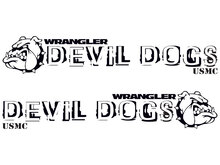 DEVIL DOG bulldog edition Devil Dogs USMC Hood Stickers Decals for Jeep wrangler hoods
 2