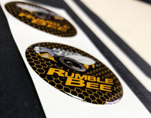 Start engine button Rumble Bee Dodge Domed Badge Emblem Resin Decal Sticker 2