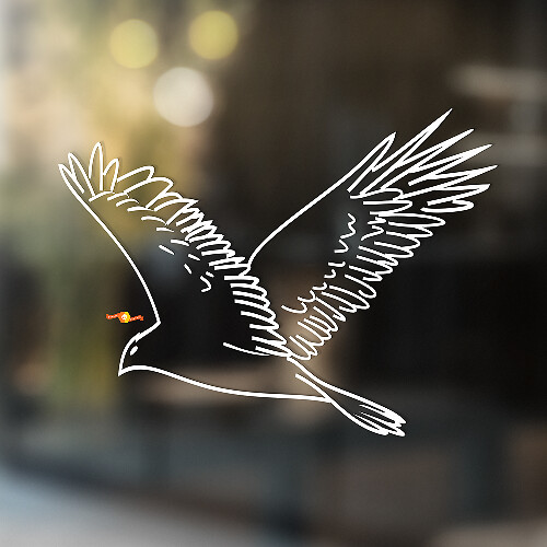 Flying Prey Bird Universal Vinyl Decal Sticker_1