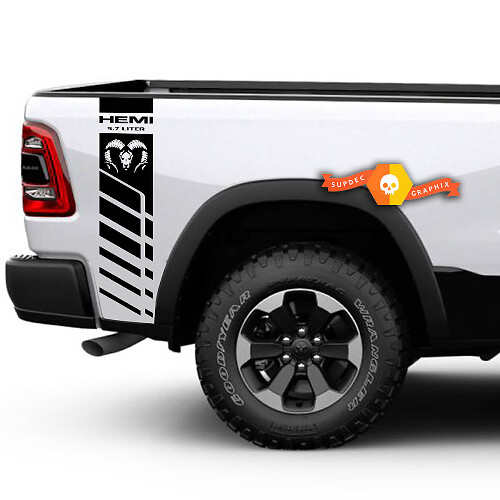 Dodge Ram 1500 2500 3500 Hemi 4x4 Decal Truck Bed Stripe Vinyl Sticker Racing DR