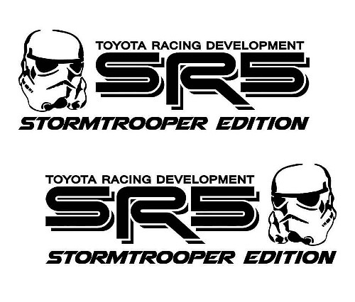 SR5 Stormtrooper Edition Side Vinyl Decal Pair for Tacoma Tundra