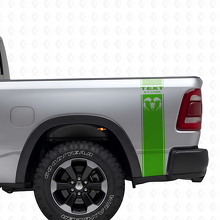 5.7L Hemi Style Rear Side Stripes Vinyl Decal Kit for Dodge Ram 1500-3500_3