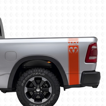 5.7L Hemi Style Rear Side Stripes Vinyl Decal Kit for Dodge Ram 1500-3500_4