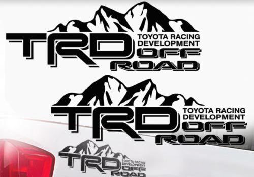 Décalcomanie Vinyle de Montagne Tout-Terrain Style TRD pour Toyota Tacoma Tundra