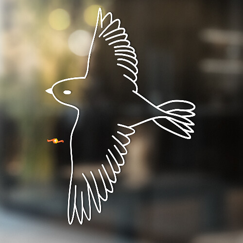 Bird in Flight Universal Vinyl Decal Sticker