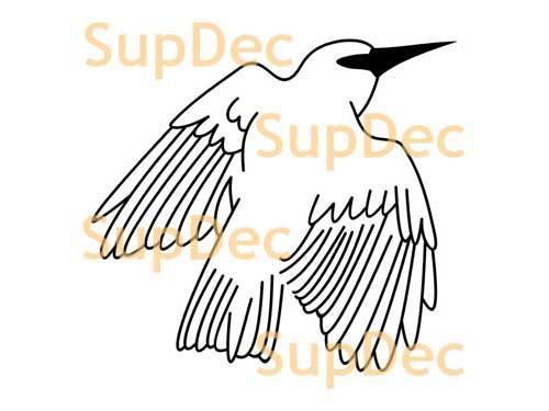 Bird Vinyl Art Wall  Window Bathroom Sticker Decal removable #26
