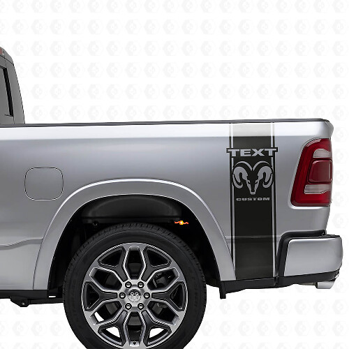 Custom Logo Rear Side Stripes Vinyl Decal for Dodge Trucks