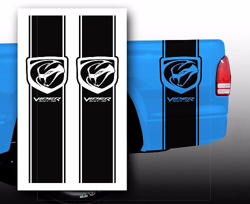 Viper Style Bed Side Stripes Vinyl Decal Set for Dodge Viper SRT-10