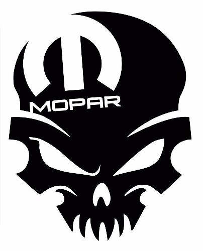 Mopar Skull Dodge - Window Sticker