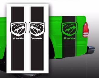 Venom Dodge Pickup Truck Bed Stripes decal stickers / Choose Color