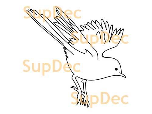 Bird Vinyl Art Wall  Window Bathroom Sticker Decal removable #28
