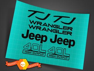 Jeep Wrangler Sport 4.0 high output STICKERS DECALS KIT YJ TJ