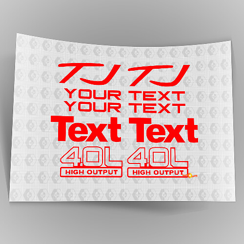 Jeep Wrangler Sport 4.0 high output STICKERS DECALS KIT YJ TJ 1