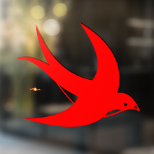 Flying Swallow Silhouette Universal Vinyl Decal Sticker_2