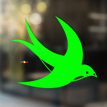 Flying Swallow Silhouette Universal Vinyl Decal Sticker_3